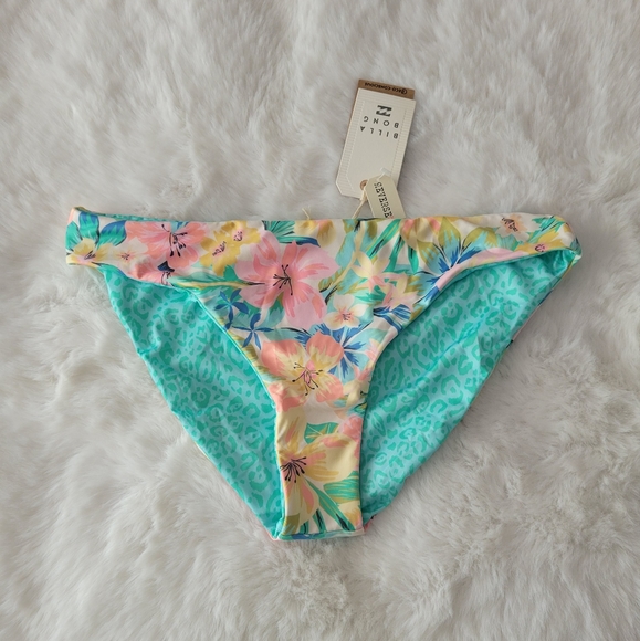 🐠BILLABONG BRAND NEW SWEET TROPICS REVERSIBLE LOWRIDER BIKINI BOTTOMS XL - Picture 7 of 11